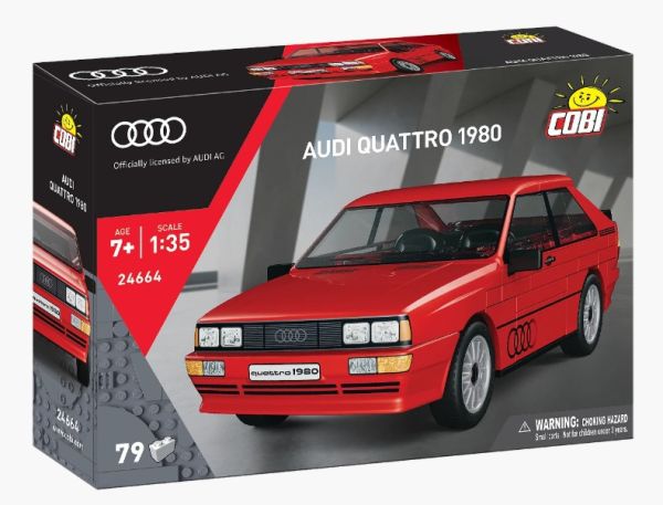 COB24664 - AUDI Quattro 1980 (rood) - 79 onderdelen - 1