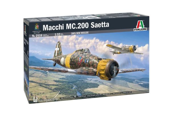 ITA2516 - MACCHI MC.200 Saetta militair vliegtuig modelbouwkit (montage en schilderen vereist) - 1