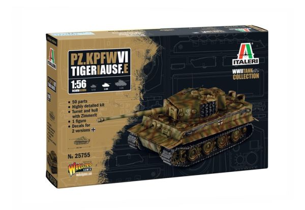 ITA25755 - Tank Pz. kpfw. VI Tiger I Ausf. E om te monteren en te schilderen - 1