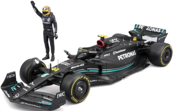 BUR28037H - MERCEDES-AMG W14E SF-23 #44 met L. Hamilton figuurtje - 1