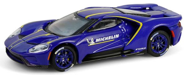 GREEN28160-F - FORD GT 2021 blauw 135ste verjaardag MICHELIN in blisterverpakking - 1