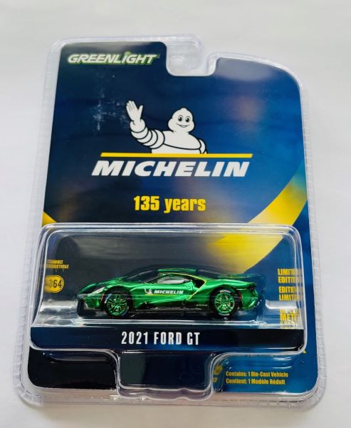 GREEN28160-FVERT - FORD GT 2021 groen 135e verjaardag MICHELIN blisterkaart - 1