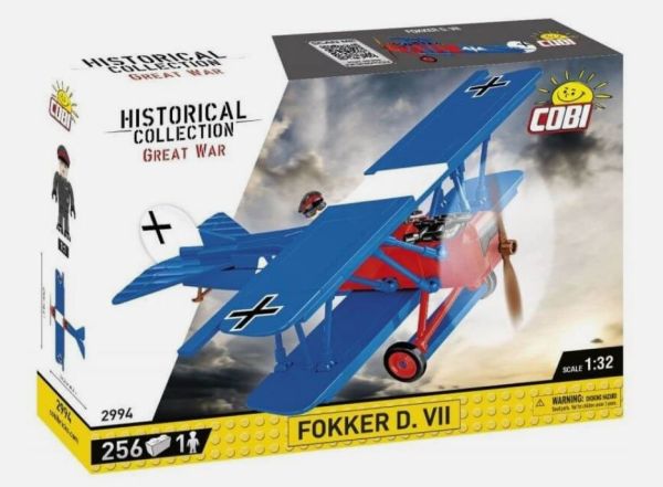 COB2994 - FOOKER D. VII Militaire vliegtuigen - 256 onderdelen - 1