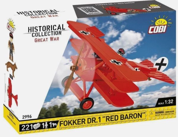 COB2996 - FOKKER DR.1 Militaire vliegtuigen - RODE BARON - 221 onderdelen - 1
