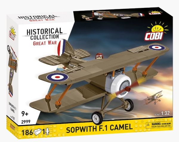 COB2999 - SOPWITH F.1 Camel militair vliegtuig - 186 onderdelen - 1