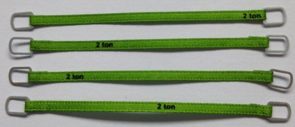 YCC332-2 - Set van 4 hijsbanden 2 Ton van 6cm Groen - 1