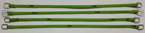 YCC332-5 - Set van 4 hijsbanden 2 Ton van 12cm Groen - 1