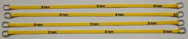 YCC333-4 - Set van 4 hijsbanden 3 Ton van 18cm Geel - 1
