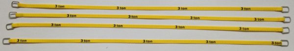 YCC333-6 - Set van 4 hijsbanden 3 Ton van 26cm Geel - 1