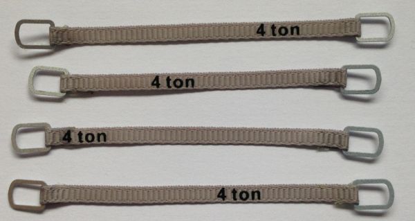 YCC334-1 - Set van 4 hijsbanden 4 Ton van 6cm Grijs - 1