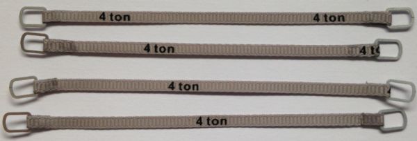 YCC334-2 - Set van 4 hijsbanden 4 Ton van 10cm Grijs - 1