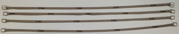YCC334-6 - Set van 4 hijsbanden 4 Ton van 26cm Grijs - 1
