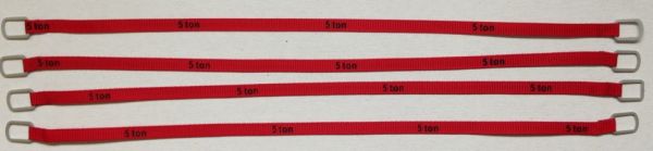 YCC335-6 - Set van 4 hijsbanden 5 Ton van 28cm Rood - 1