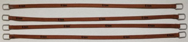 YCC336-3 - Set van 4 hijsbanden 6 Ton van 16cm Donkerbruin - 1