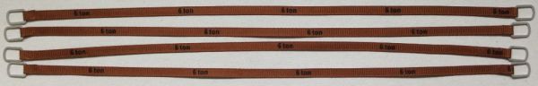 YCC336-4 - Set van 4 hijsbanden 6 Ton van 20cm Donkerbruin - 1