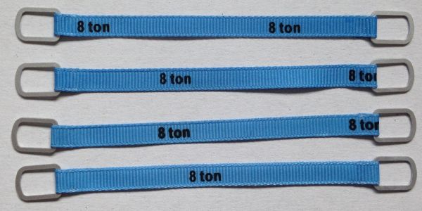 YCC337-1 - Set van 4 hijsbanden 8 Ton van 10cm Blauw - 1
