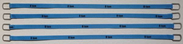 YCC337-5 - Set van 4 hijsbanden 8 Ton van 26cm Blauw - 1