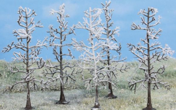HEK2105 - Set van 5 winterbomen 11cm - 1