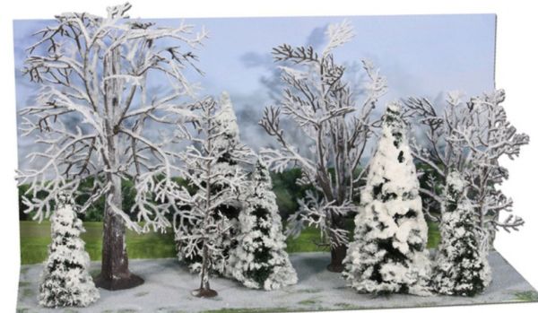 HEK2101 - 10 Besneeuwde bomen en sparren 7-14 cm - 1