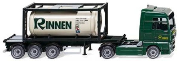 WIK053601 - MAN TGX 4x2 met 3-assige oplegger en 20 voet tankcontainer RINNEN - 1