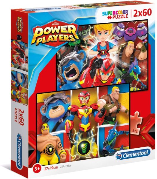 CLE21615 - Puzzel 2x60 stukjes Power Players - 1