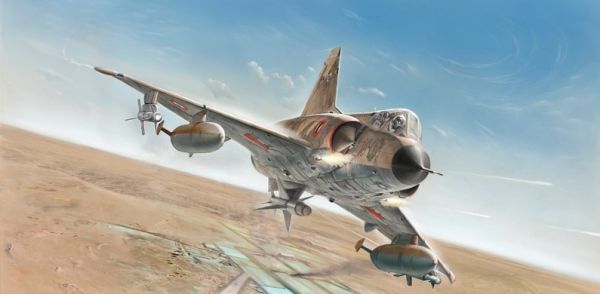 ITA2505 - Bouwbare Mirage IIIC straaljager met verf - 1