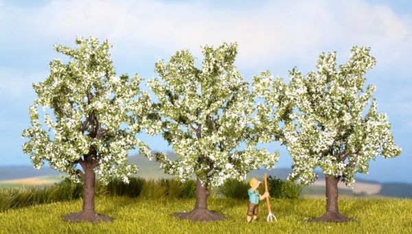NOC25111 - 3 Fruitbomen. witte bloemen 8 cm - 1