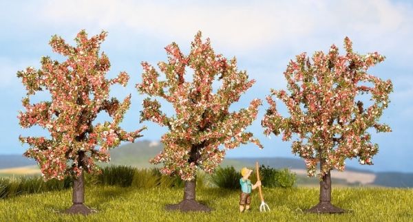 NOC25112 - 3 fruitbomen; roze bloemen 8 cm - 1