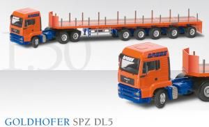 CON66146/01 - Vrachtwagen MAN TGA L37 3 Assen met Semi Flatbed 5 Assen GOLDHOFER SPZ DL5 - 1