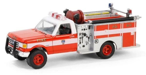 GREEN30550 - 1987 Ford F-350 Mini Pumper, New York City Fire Department - 160e jubileum, nog in blisterverpakking - 1