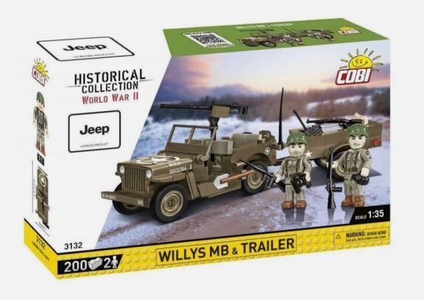 COB3132 - Jeep Willys MB Militair voertuig met aanhanger - 200 stuks - 1