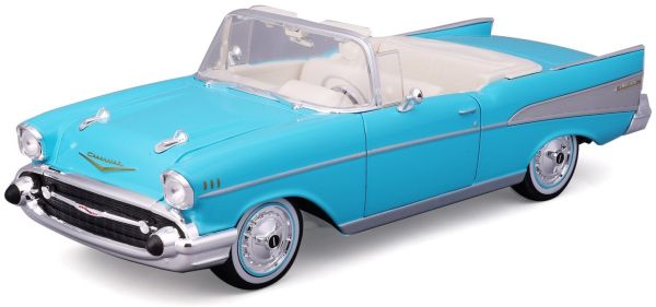 MST31476BL - Chevrolet Bel Air cabriolet 1957 blauw - 1