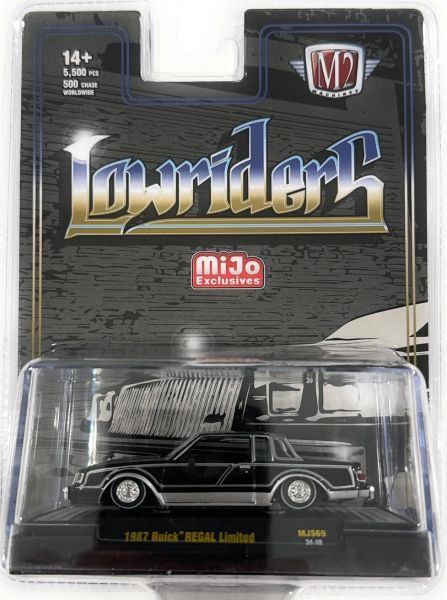 M2M-31500-MJS69 - BUICK Regal Limited 1987 zwarte LOWRIDERS in blisterverpakking - 1