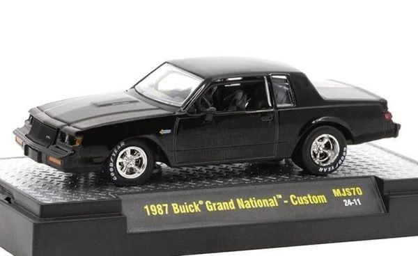 M2M-31500-MJS70 - BUICK Grand National - Custom 1987 Zwarte BUICK TURBOCHARGED in blisterverpakking - 1