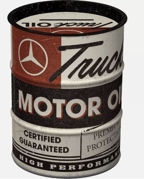 CRMB31519 - Retro spaarpot - MERCEDES Truck Motor Oil - 1