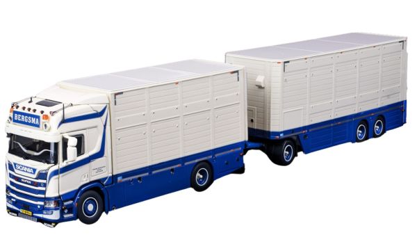 IMC32-0231 - SCANIA R-serie High Roff 4x2 vrachtwagen en aanhangwagen 1+2 assen veetransport BERGMA - 1