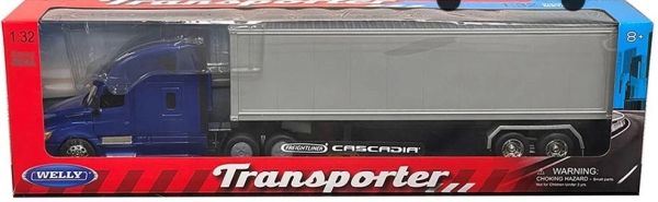 WEL32696BLEU - FREIGHTLINER Cascadia 6x4 (Blauw) met 2-assige trailer - 1
