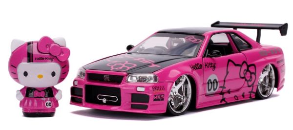 JAD33002 - NISSAN Skyline GT-R (R34) met HELLO KITTY figuur 2002 - 1