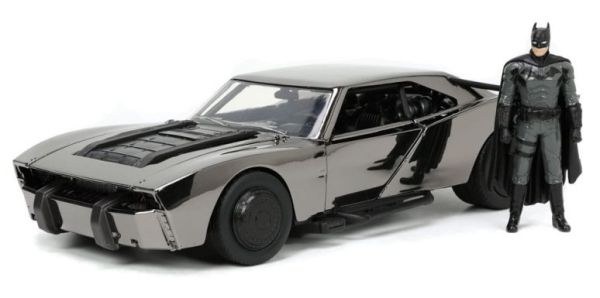 JAD33740 - Batmobile Chrome Black 2022 met de Batman-figuur - 1