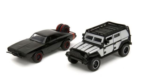 JAD34252 - JEEP Wrangler grijs en DODGE Charger Off-Road zwart FAST & FURIOUS - 1