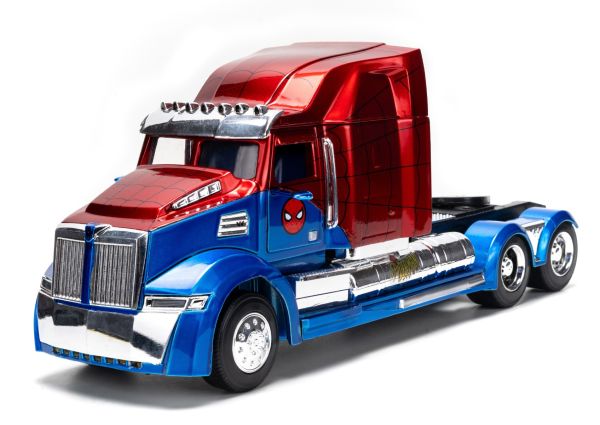 JAD35408 - 1995 WESTERN STAR 5700 XE Blauw en Rood MARVEL Spider-Man - 1