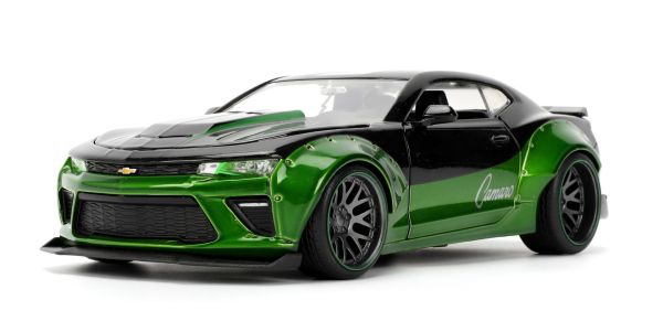 JAD35497 - CHEVROLET Camaro SS 2016 Zwart en groen - PINK SLIPS - 1