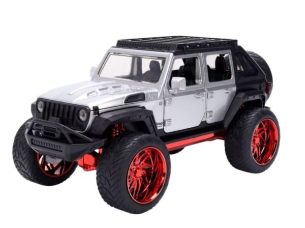 JAD36018 - JEEP Wrangler Verhoogd grijs ROZE SCHRIFTEN - 1