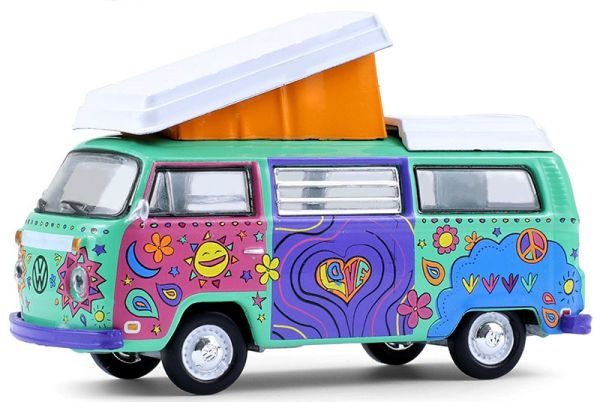 GREEN36120-C - VOLKSWAGEN Type 2 1973 - Westfalia Campmobile - Muziekfestivalbus - 1