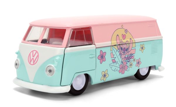 JAD36358 - 1961 VOLKSWAGEN Angel Bus Blauw en Roze DISNEY STITCH - 1