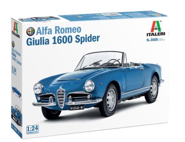 ITA3668 - ALFA Roméo Giulia 1600 Spider Blue om te assembleren en te spuiten - 1
