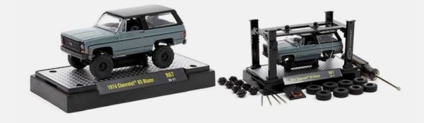 M2M-37000-67-A - CHEVROLET K5 Blazer 1974 grijs MODELBOUWPAKKET in blisterverpakking - 1