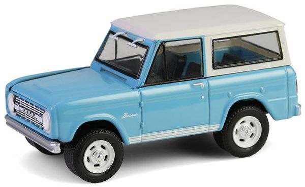 GREEN37320-A - FORD Bronco Custom SUV 1966 turquoiseblauw uit de BARRETT JACKSON-serie (in blisterverpakking) - 1