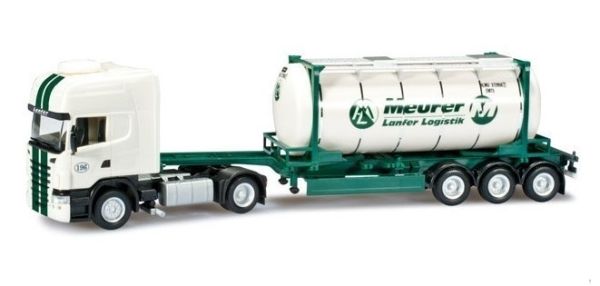 HER302401 - SCANIA R09 Topline met LANFER containeroplegger - 1