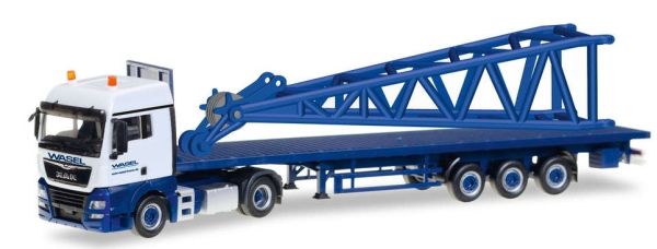 HER307222 - MAN TGX XLX 4x2 met 3 Assen dieplader en element voor LIEBHERR LR 1600/2 WASEL kraan - 1